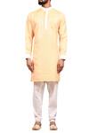 Shop_Arihant Rai Sinha_Cream Gicha Silk Textured Kurta Set_Online_at_Aza_Fashions