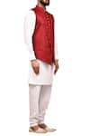 Arihant Rai Sinha_White Gicha Silk Cotton Bundi And Kurta Set _Online_at_Aza_Fashions