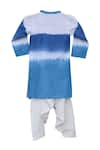 Buy_Fayon Kids_Blue Cotton, Crepe Tie Dye Kurta And Salwar Set _Online_at_Aza_Fashions