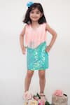 Buy_Fayon Kids_Green Sequins Fringe Dress _at_Aza_Fashions