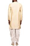 Shop_Arihant Rai Sinha_Cream Terry Rayon Sherwani With Draped Pants_at_Aza_Fashions