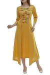 Buy_Aalyxir_Yellow Linen Satin Tunic_at_Aza_Fashions