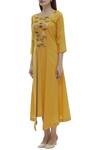 Buy_Aalyxir_Yellow Linen Satin Tunic_Online_at_Aza_Fashions