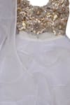 Buy_Fayon Kids_Beige Organza, Net Sequins Ruffle Lehenga Set _Online_at_Aza_Fashions