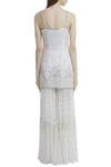 Shop_Esha Koul_White Georgette U Neckline Embroidered Kurta Sharara Set _at_Aza_Fashions