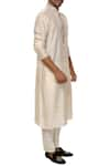 Smriti by Anju Agarwal_Cream Cotton Silk Kurta Set _Online_at_Aza_Fashions