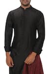 Buy_Smriti by Anju Agarwal_Black Bamber Silk Layered Kurta Set_Online_at_Aza_Fashions