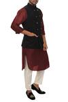 Smriti by Anju Agarwal_Black Cotton Silk Bundi Kurta Set_Online_at_Aza_Fashions