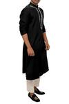 Smriti by Anju Agarwal_Black Cotton Silk Kurta Set_Online_at_Aza_Fashions
