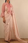 Buy_Torani_Pink Cotton Silk Ikat Saree_at_Aza_Fashions