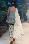 Shop_Payal Pratap_White Linen Checkered Pants  _at_Aza_Fashions