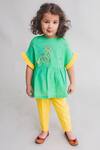 Buy_Tiber Taber_Yellow Cotton Ruffle Top With Pants _at_Aza_Fashions