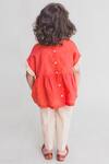 Shop_Tiber Taber_Beige Cotton Ruffle Top With Pants _at_Aza_Fashions