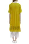 Shop_Urvashi Kaur_Yellow Organic Cotton Round Printed Tunic _at_Aza_Fashions