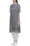 Buy_Urvashi Kaur_Grey Organic Cotton Round Printed Tunic _Online_at_Aza_Fashions