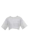 Shop_Urvashi Kaur_Off White Organic Cotton Round Crop Top  _Online_at_Aza_Fashions