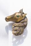 Shop_Cosa Nostraa_Gold Antique Horse Button_at_Aza_Fashions