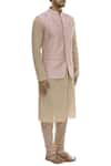 Vikram Phadnis_Pink Kurta Embellished Nehru Jacket Set_Online_at_Aza_Fashions