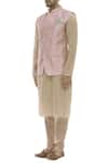 Buy_Vikram Phadnis_Pink Kurta Embellished Nehru Jacket Set_Online_at_Aza_Fashions
