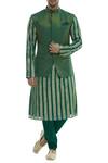 Buy Vikram Phadnis Green Chanderi Kurta And Nehru Jacket Set at Aza Fashions Buy_Vikram Phadnis_Green Chanderi Kurta And Nehru Jacket Set_at_Aza_Fashions