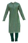 Buy Vikram Phadnis Green Chanderi Kurta And Nehru Jacket Set Online at Aza Fashions Buy_Vikram Phadnis_Green Chanderi Kurta And Nehru Jacket Set_Online_at_Aza_Fashions