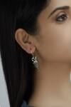 Buy_Motifs By Surabhi Didwania_Silver Plated Cone Drop Earrings_at_Aza_Fashions