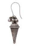 Motifs By Surabhi Didwania_Silver Plated Cone Drop Earrings_at_Aza_Fashions
