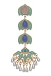 Belsi's_Gold Plated Stones Handcrafted Earrings _Online_at_Aza_Fashions