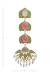 Shop_Belsi's_Gold Plated Stones Handcrafted Earrings _Online_at_Aza_Fashions