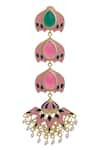 Belsi's_Gold Plated Stones Handcrafted Earrings _Online_at_Aza_Fashions