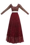 Shop_ASTHA NARANG_Red Net Round Embroidered Lehenga Set_Online_at_Aza_Fashions