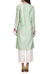 Shop_Varun Bahl_Green Chanderi Straight Kurta Set_at_Aza_Fashions