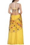 Shop_Varun Bahl_Yellow Organza Round Embroidered Bridal Lehenga Set _at_Aza_Fashions