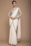 Buy_Varun Bahl_White Organza Pre-stitched Saree With Blouse_Online_at_Aza_Fashions