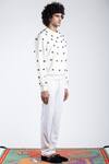 Shop_Shivan & Narresh_White Solitaire Jersey Embellished Jumper_at_Aza_Fashions