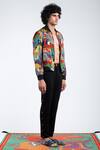 Shivan & Narresh_Multi Color Printed Bomber Jacket_Online_at_Aza_Fashions