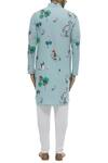 Shop Nautanky Blue Korean Polyester Printed Kurta Set at Aza Fashions Shop_Nautanky_Blue Korean Polyester Printed Kurta Set _at_Aza_Fashions