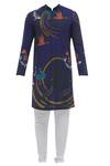 Buy Nautanky Blue Korean Polyester Printed Kurta Set Online at Aza Fashions Buy_Nautanky_Blue Korean Polyester Printed Kurta Set _Online_at_Aza_Fashions