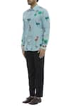 Buy_Nautanky_Blue Korean Polyester Printed Shirt _Online_at_Aza_Fashions