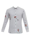 Shop_Nautanky_Grey Korean Polyester Printed Shirt  _Online_at_Aza_Fashions