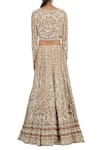 Shop_Rabani & Rakha_Beige Dupion Silk Round Embellished Bridal Lehenga Set _at_Aza_Fashions