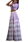 Shloka Sudhakar_Purple Embellished Denim Lehenga Set_Online_at_Aza_Fashions