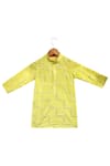 Buy_Lil Angels_Green Kurta Cottonpant Silk Embellished With Pyjama_at_Aza_Fashions