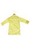 Shop_Lil Angels_Green Kurta Cottonpant Silk Embellished With Pyjama_at_Aza_Fashions