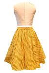 Shop_Lil Angels_Yellow Silklining Crop Top With Printed Skirt_at_Aza_Fashions