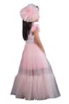 Shop_Miakki_Pink Satin Layered Gown  _at_Aza_Fashions