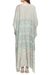 Shop_Soup By Sougat Paul_Beige Printed Kaftan Dress _at_Aza_Fashions