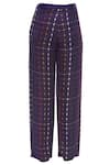 Saaksha & Kinni_Purple Satin Printed Trouser _Online_at_Aza_Fashions