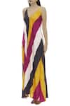Buy_Saaksha & Kinni_Multi Color Satin Twill Printed Maxi Dress_Online_at_Aza_Fashions