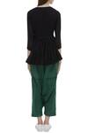 Shop_Ka-Sha_Black Mul Flared Top_at_Aza_Fashions